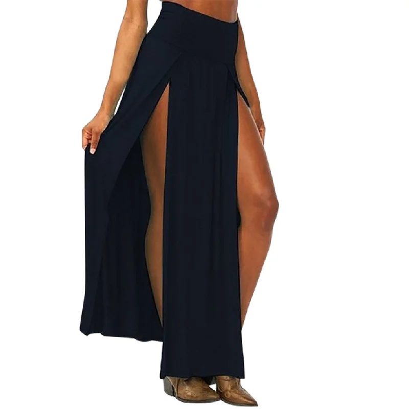 Womail 2019 Summer Women Beach Long Skirts Ankle Length Sexy High Split Skirt Female Long Straight Skirt skirts women plus sizes leather skirt modern