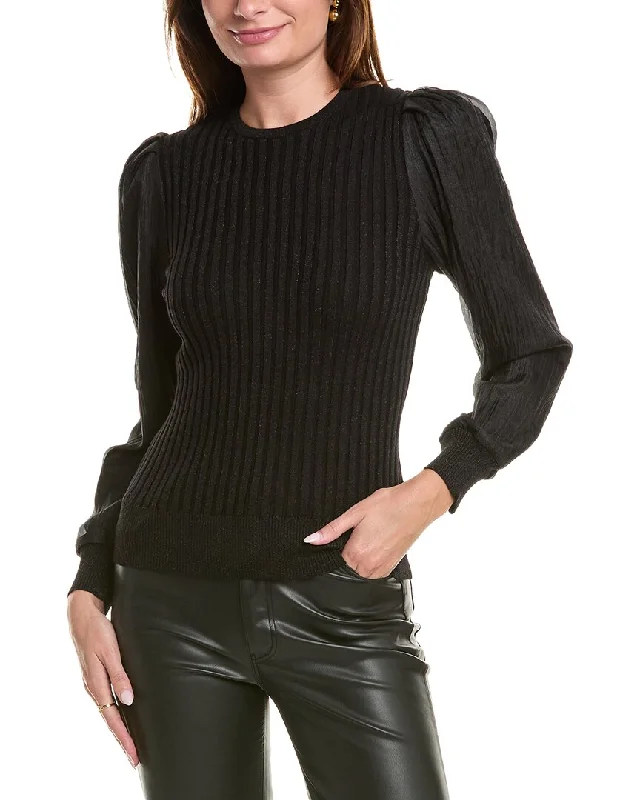 YAL New York Shimmer Sweater Tailored Straight A-Line